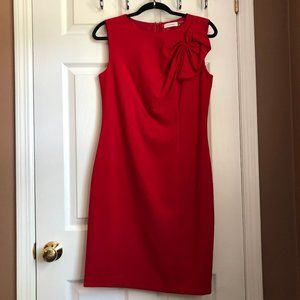 Calvin Klein Red Sleeveless Shift Dress